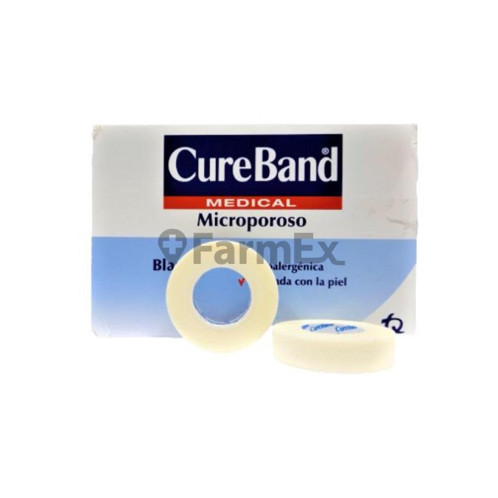 CureBand Tela Microporosa Blanca 1,25 cm x 9 m x 24 unidades CureBand